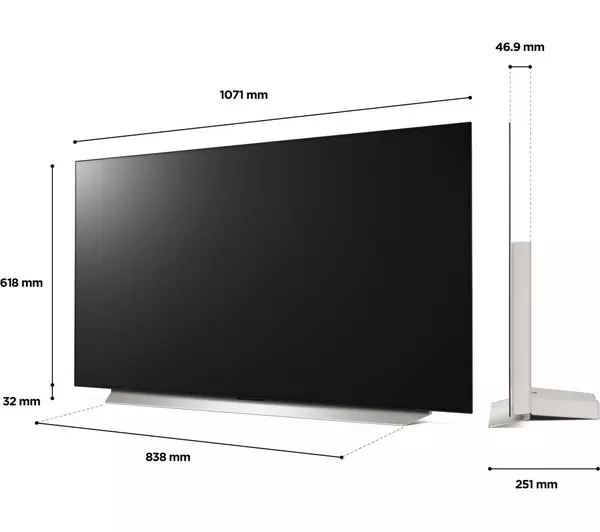 LG OLED48C26LB 48" Smart 4K Ultra HD HDR OLED TV with Google Assistant & Amazon Alexa