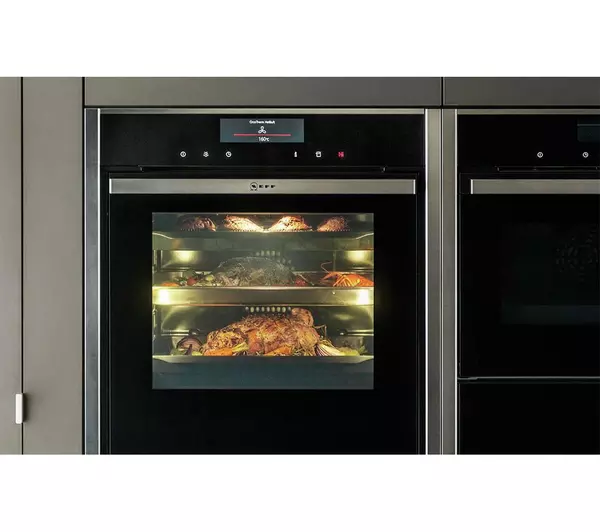 NEFF N50 U2ACM7HH0B Electric Double Pyrolytic Smart Oven - Stainless Steel
