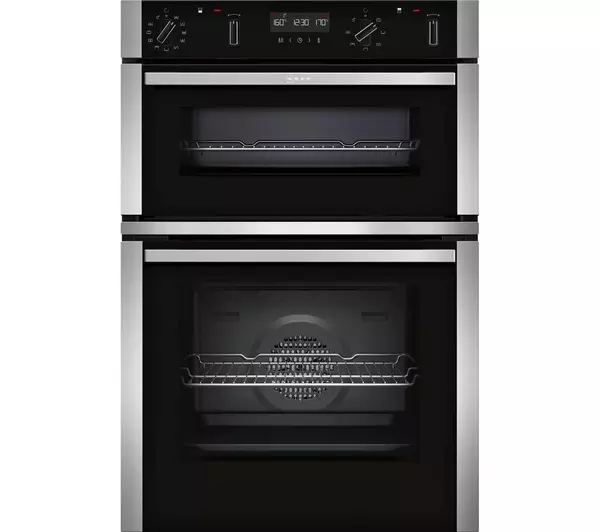 NEFF N50 U2ACM7HH0B Electric Double Pyrolytic Smart Oven - Stainless Steel