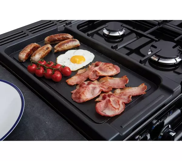 RANGEMASTER Professional Deluxe 90 Dual Fuel Range Cooker - Black & Chrome