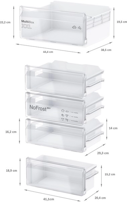 BOSCH Series 2 KIN85NSF0G Integrated 50 50 Fridge Freezer - Sliding Hinge