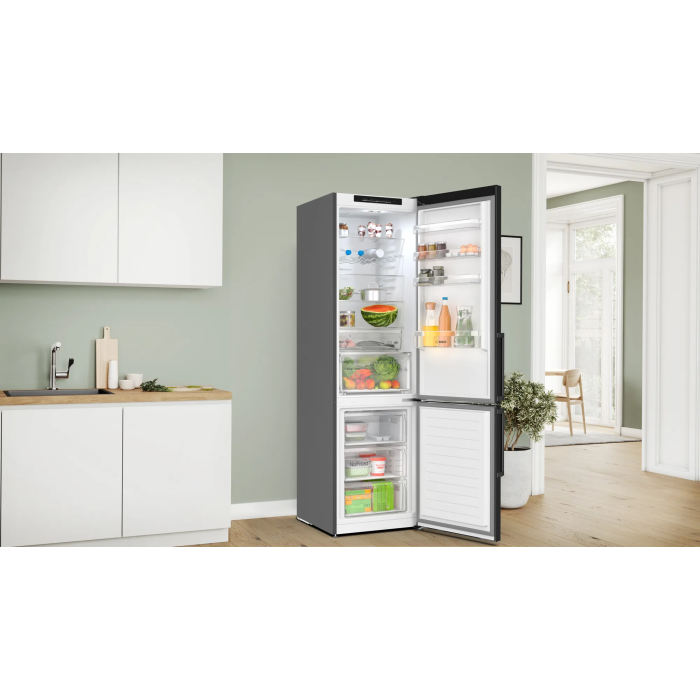 BOSCH Series 4 KGN39VXBT 70 30 Fridge Freezer - Black Inox