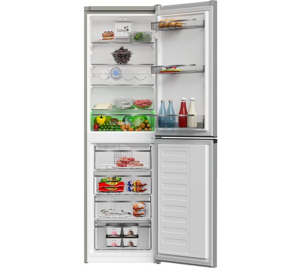 GRUNDIG VitaminZone GKN4582VN 50 50 Fridge Freezer - Brushed Steel
