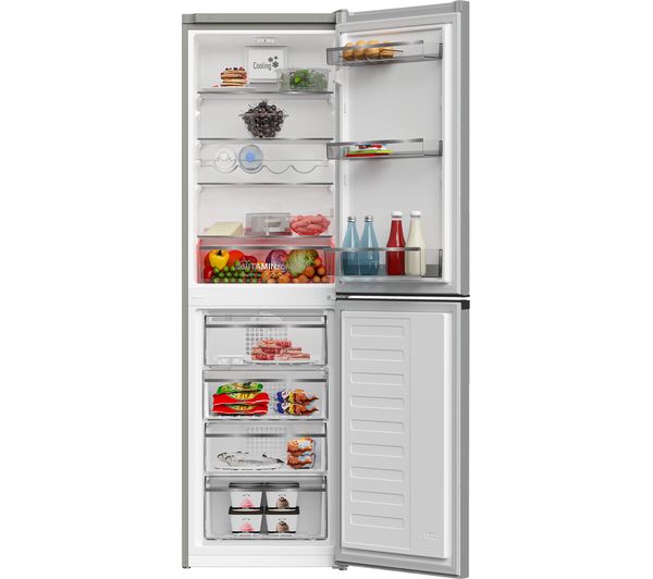 GRUNDIG VitaminZone GKN4582VN 50 50 Fridge Freezer - Brushed Steel