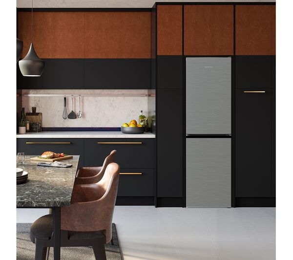 GRUNDIG VitaminZone GKN4582VN 50 50 Fridge Freezer - Brushed Steel