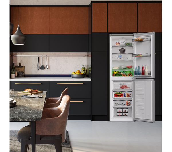 GRUNDIG VitaminZone GKN4582VN 50 50 Fridge Freezer - Brushed Steel