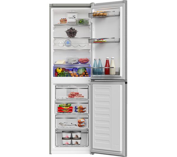 GRUNDIG VitaminZone GKN4582VN 50 50 Fridge Freezer - Brushed Steel