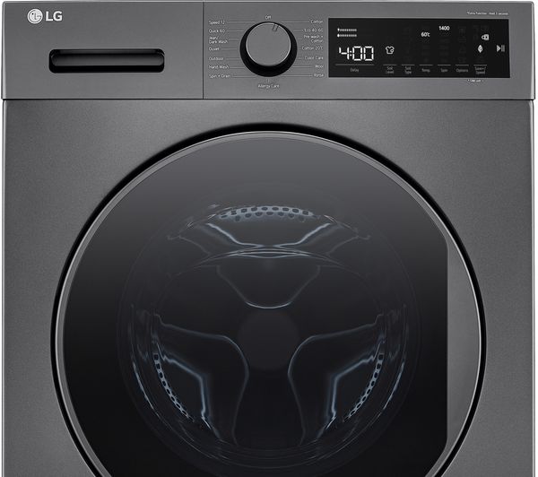 LGE Steam F4T209SSE 9 kg 1400 Spin Washing Machine - Dark Silver