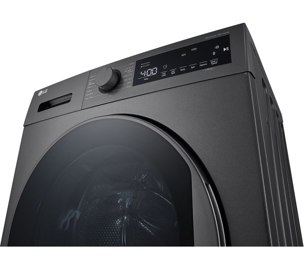 LGE Steam F4T209SSE 9 kg 1400 Spin Washing Machine - Dark Silver