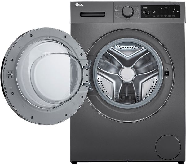 LGE Steam F4T209SSE 9 kg 1400 Spin Washing Machine - Dark Silver