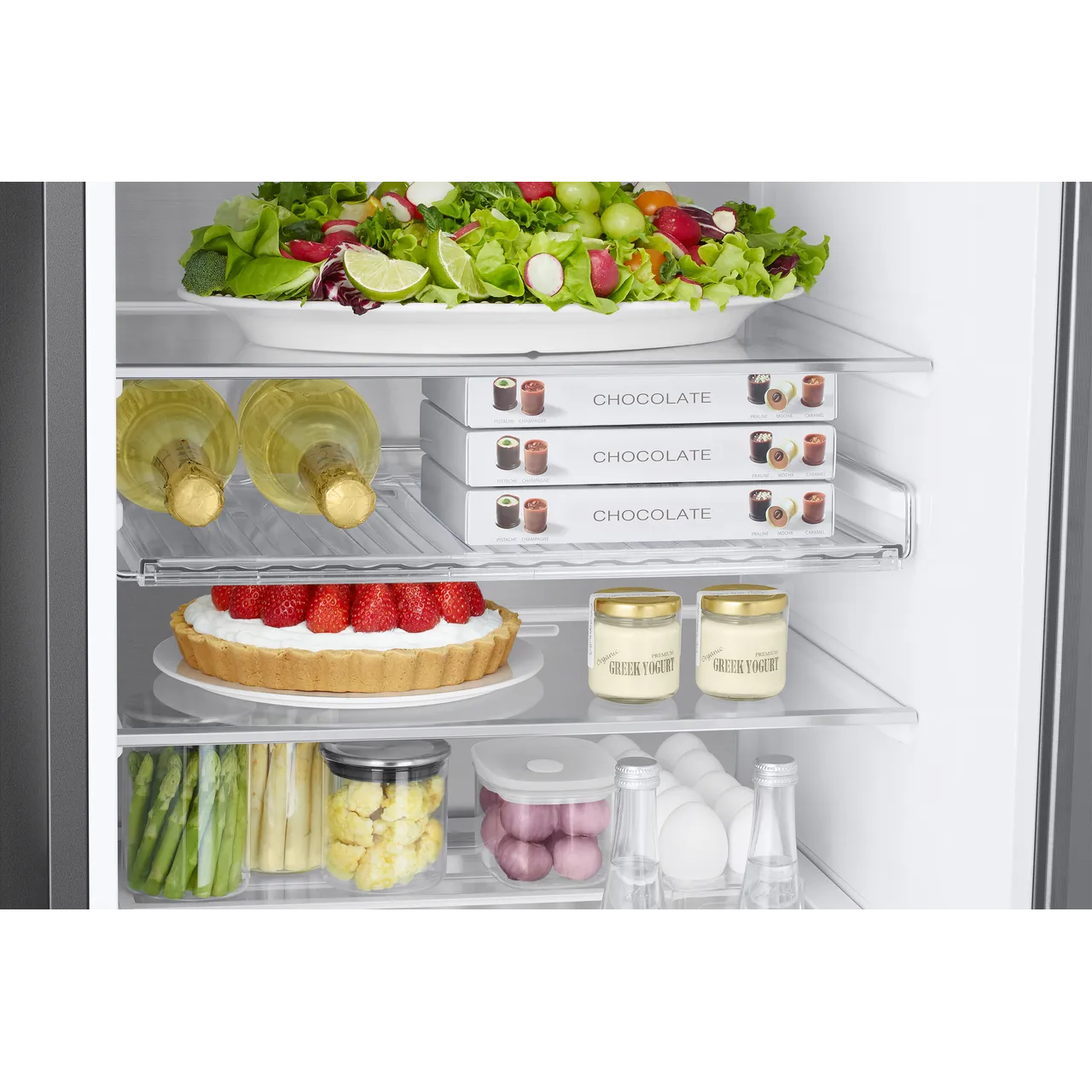 SAMSUNG Bespoke SpaceMax RB38C7B6BB1 EU Smart 70 30 Fridge Freezer - Black Stainless