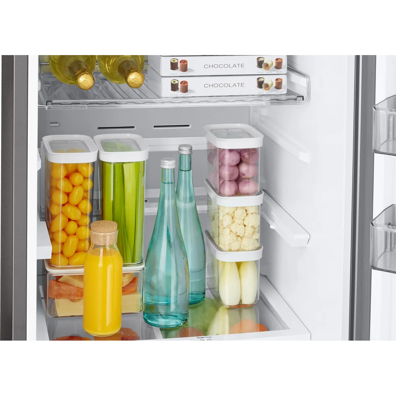 SAMSUNG Bespoke SpaceMax RB38C7B6BB1 EU Smart 70 30 Fridge Freezer - Black Stainless