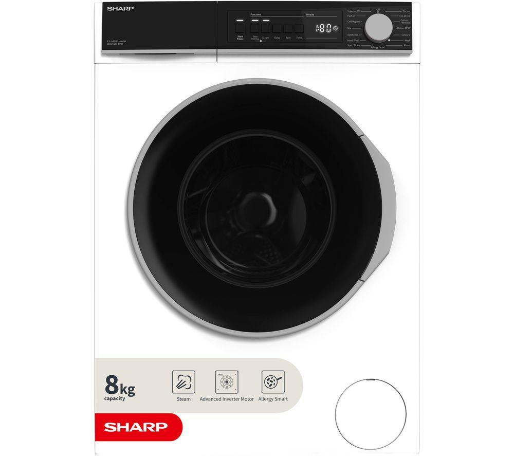 SHARP ES-NFB814AWNA-EN 8 kg 1330 Spin Washing Machine - White
