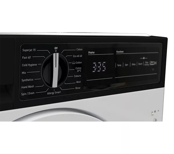 SHARP ES-NIH814BWA-EN Integrated 8 kg 1330 Spin Washing Machine - White
