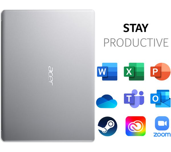 ACER Aspire 3 14" Laptop - AMD Ryzen 3 128 GB SSD Silver