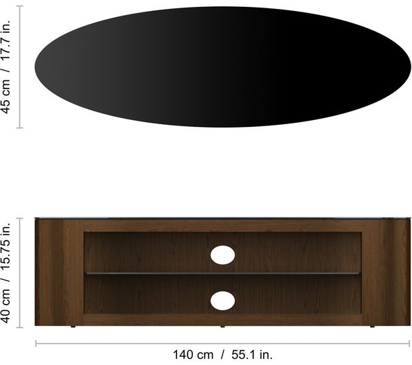 AVF Buckingham 1400 mm TV Stand - Walnut