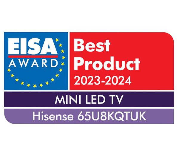 HISENSE 55U8KQTUK 55" Smart 4K Ultra HD HDR Mini-LED TV with Amazon Alexa
