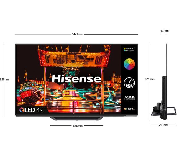 HISENSE 65A85HTUK 65" Smart 4K Ultra HD HDR OLED TV with Google Assistant & Amazon Alexa