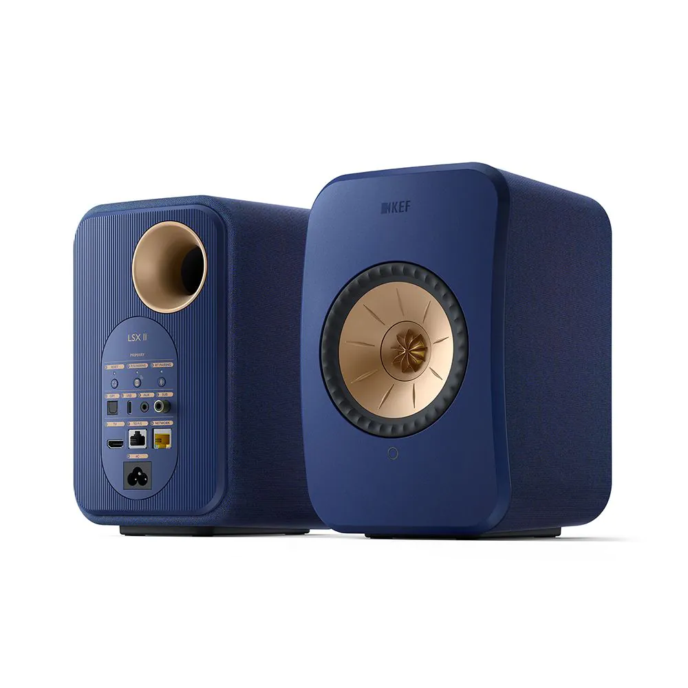 KEF AUDIO LSX II Wireless Multi-room Bookshelf Speakers - Cobalt Blue