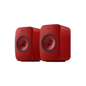 KEF AUDIO LSX II Wireless Multi-room Bookshelf Speakers - Lava Red