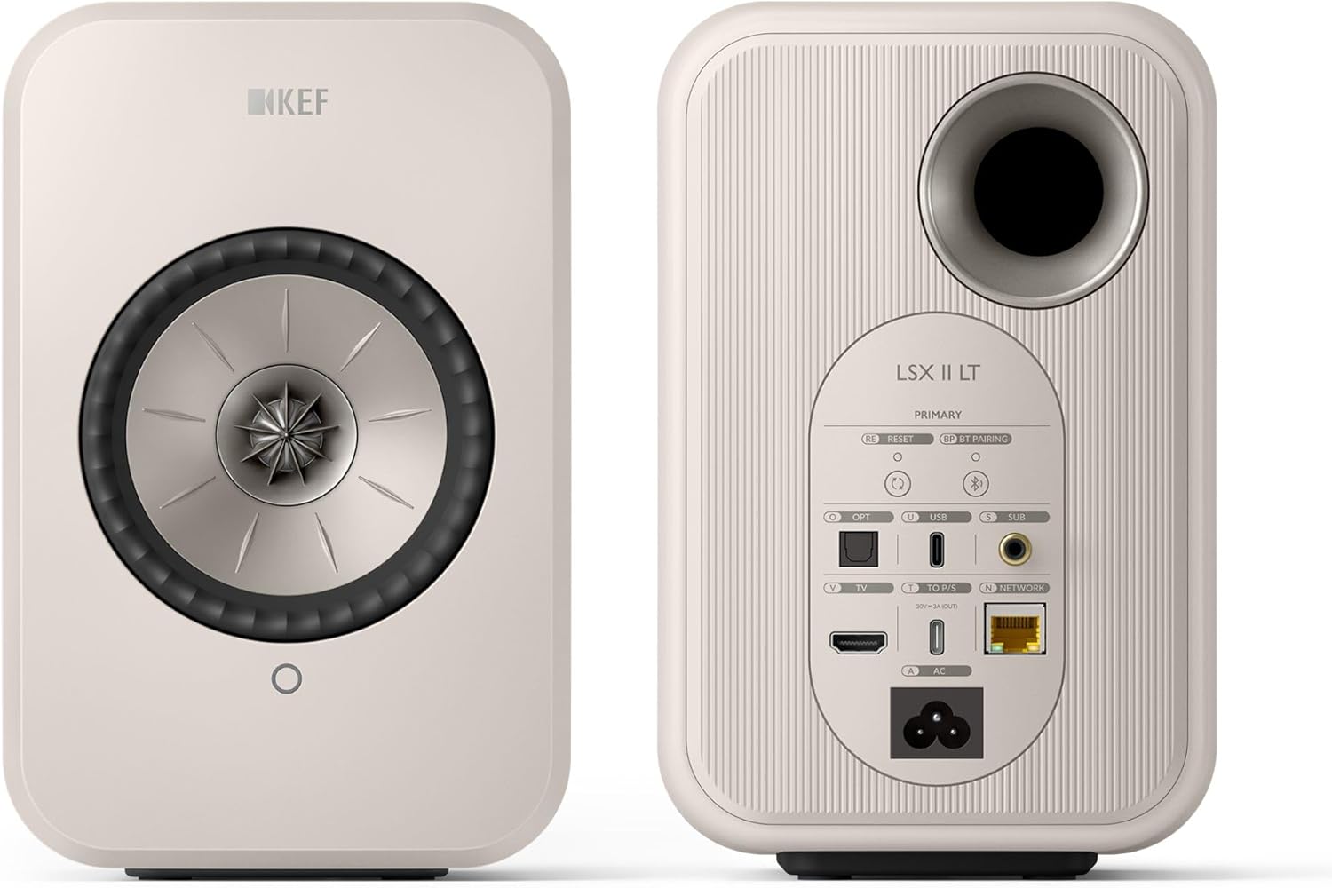 KEF AUDIO LSX II Wireless Multi-room Bookshelf Speakers - Mineral White