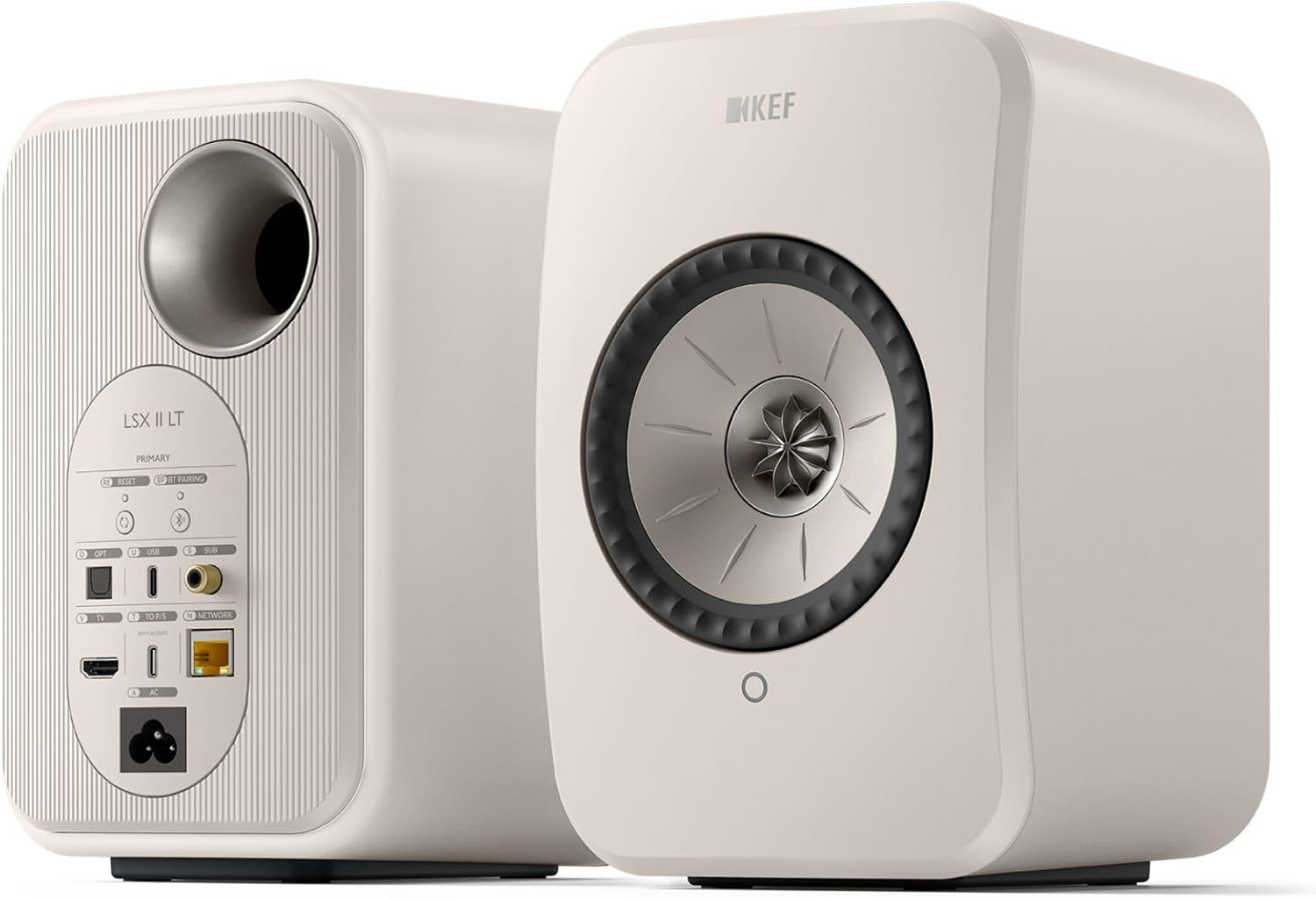 KEF AUDIO LSX II Wireless Multi-room Bookshelf Speakers - Mineral White