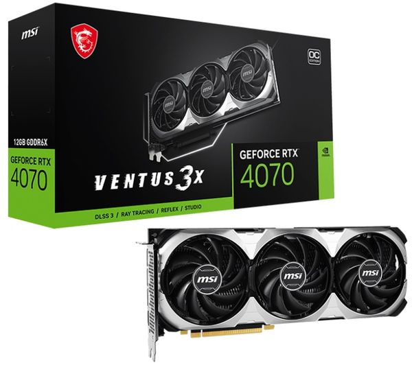 MSI GeForce RTX 4070 12GB VENTUS E 3X OC Graphics Card