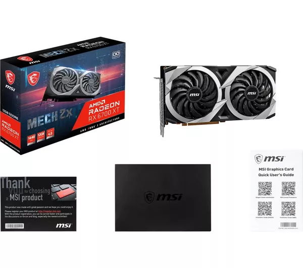 MSI Radeon RX 6700 XT 12 GB MECH 2X OC Graphics Card