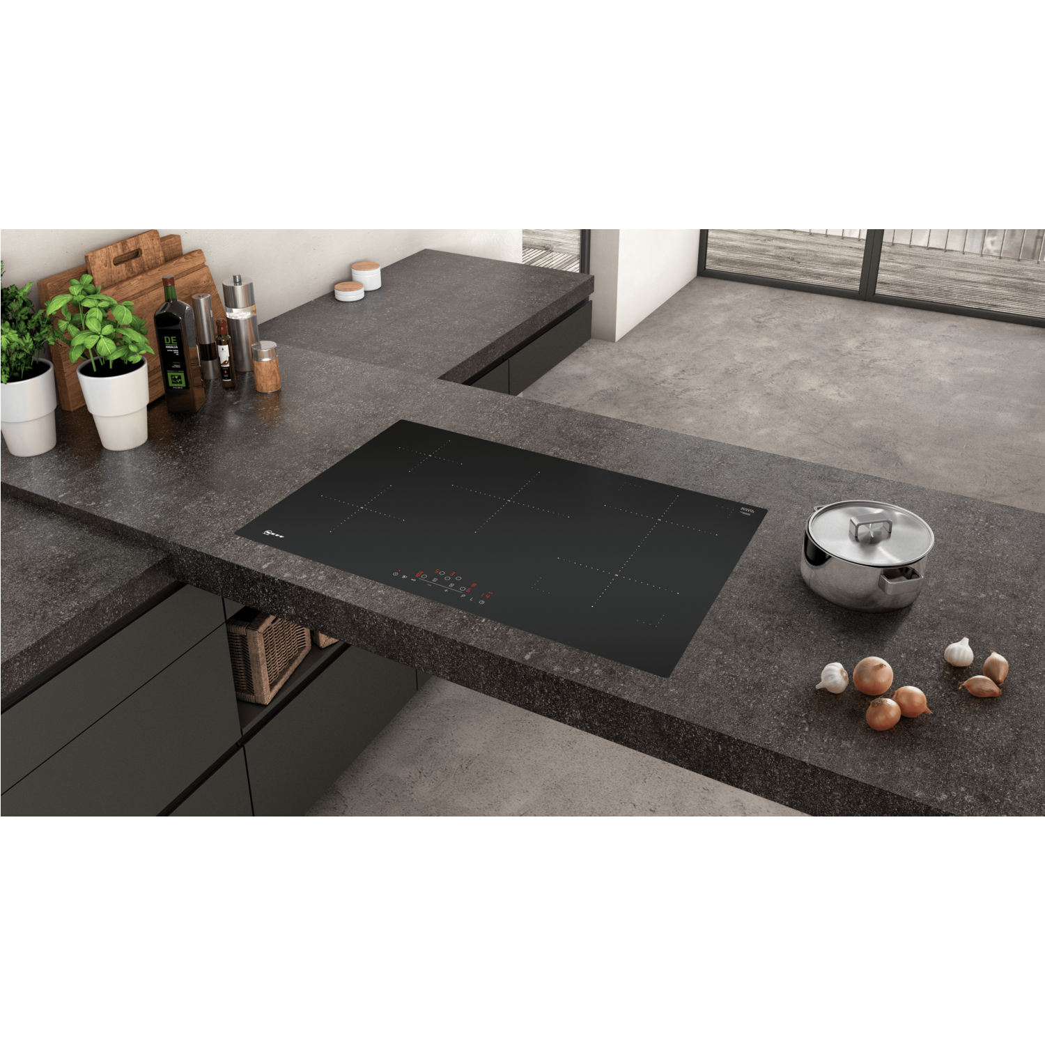 NEFF N70 T48FD23X2 80 cm Electric Induction Hob - Black