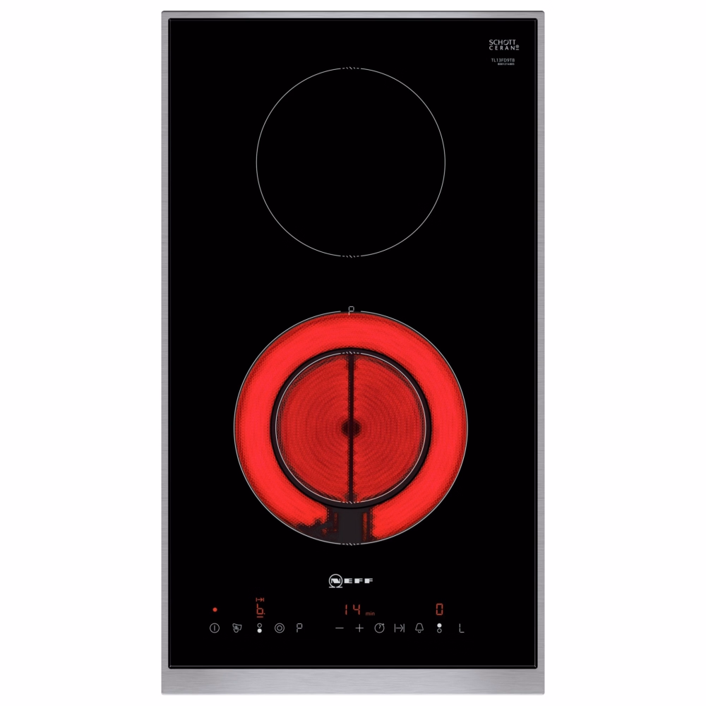 NEFF TL13FD9T8 31 cm Electric Ceramic Domino Hob - Black