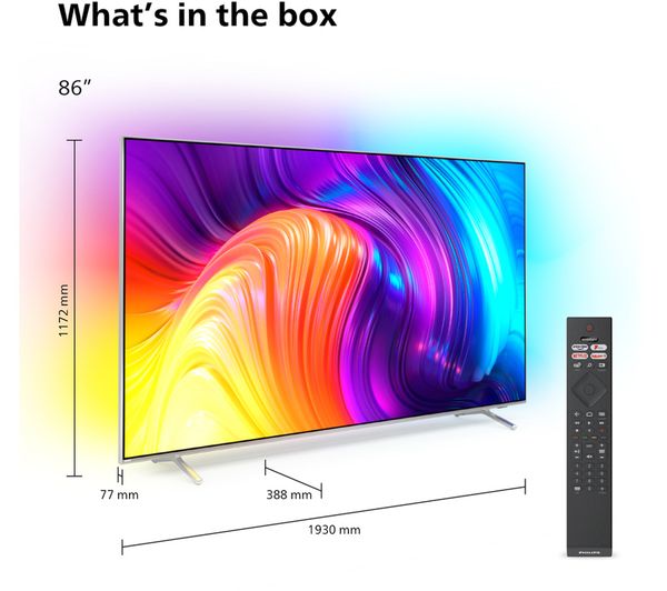 PHILIPS Ambilight 75PUS8807 12 75" Smart 4K Ultra HD HDR LED TV with Google Assistant