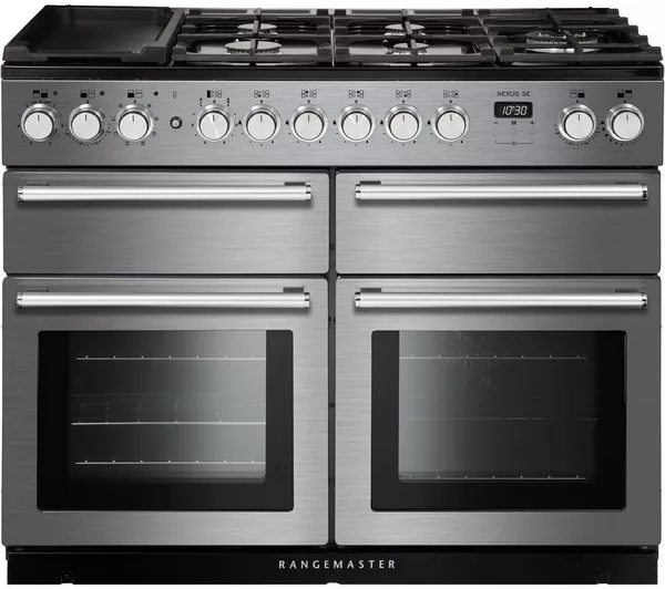 RANGEMASTER Nexus SE 110 Dual Fuel Range Cooker - Stainless Steel & Chrome