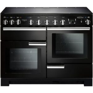 RANGEMASTER Professional Deluxe 110 cm Electric Induction Range Cooker - Black & Chrome