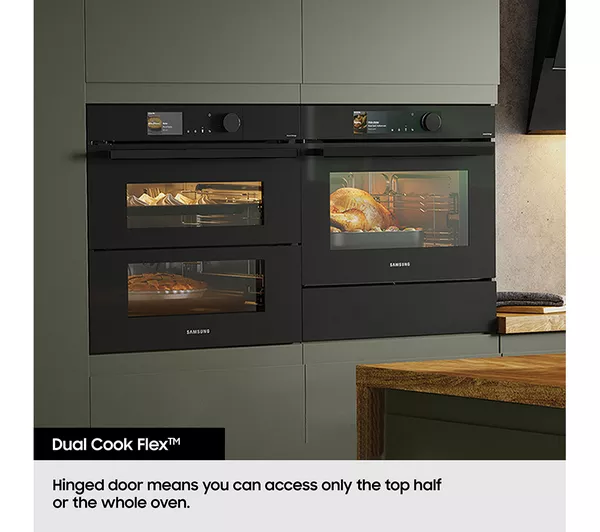 SAMSUNG Bespoke Series 6 Dual Cook Flex NV7B6785JAK U4 Electric Steam Smart Oven - Clean Black