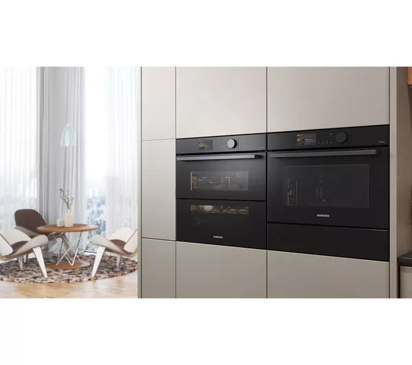 SAMSUNG Bespoke Series 6 Dual Cook Flex NV7B6785JAK U4 Electric Steam Smart Oven - Clean Black