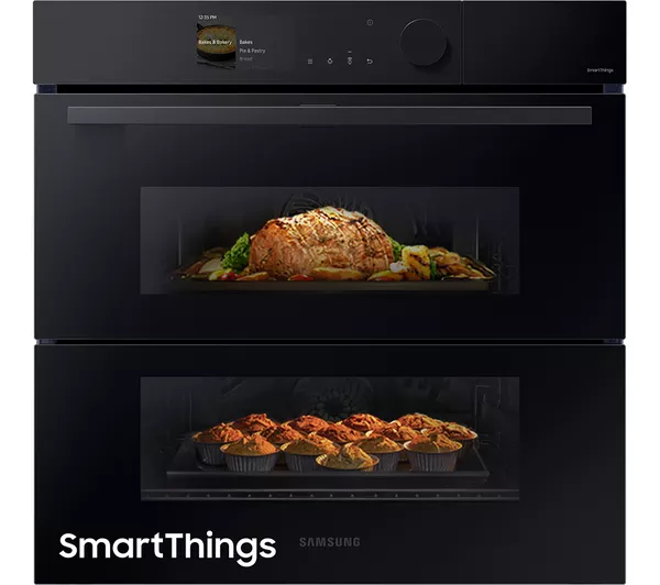 SAMSUNG Bespoke Series 6 Dual Cook Flex NV7B6785JAK U4 Electric Steam Smart Oven - Clean Black