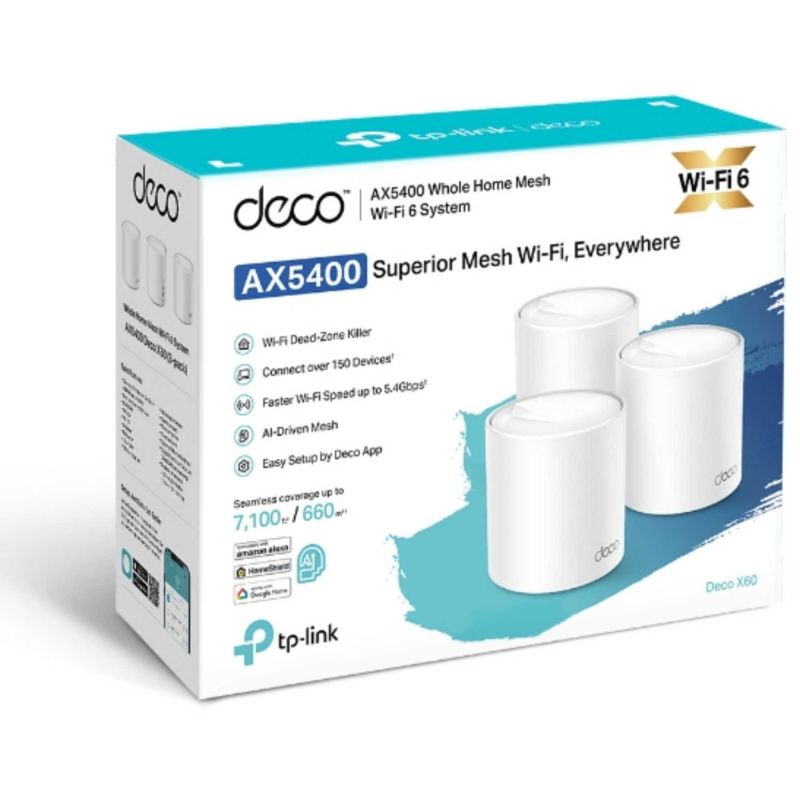 TP-LINK Deco X60 Whole Home WiFi System - Triple Pack