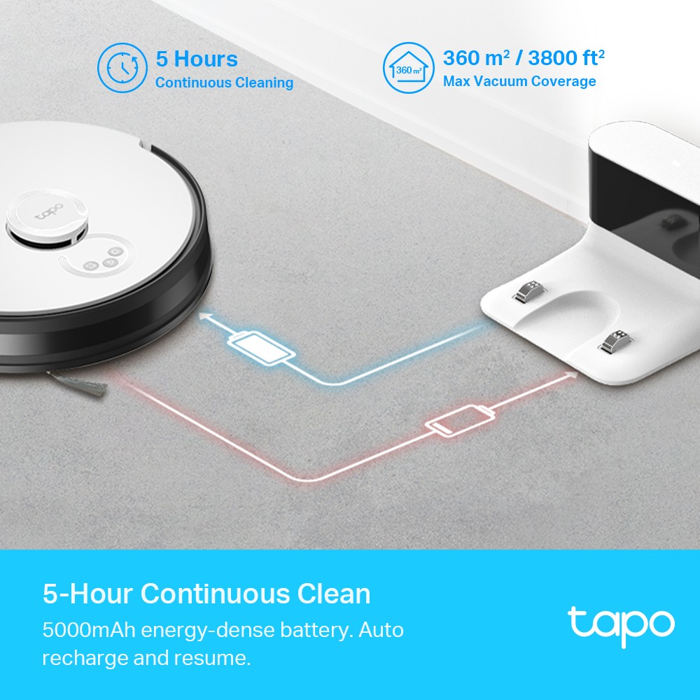 TP-LINK RV30 V1 Robot Vacuum Cleaner - Black & White