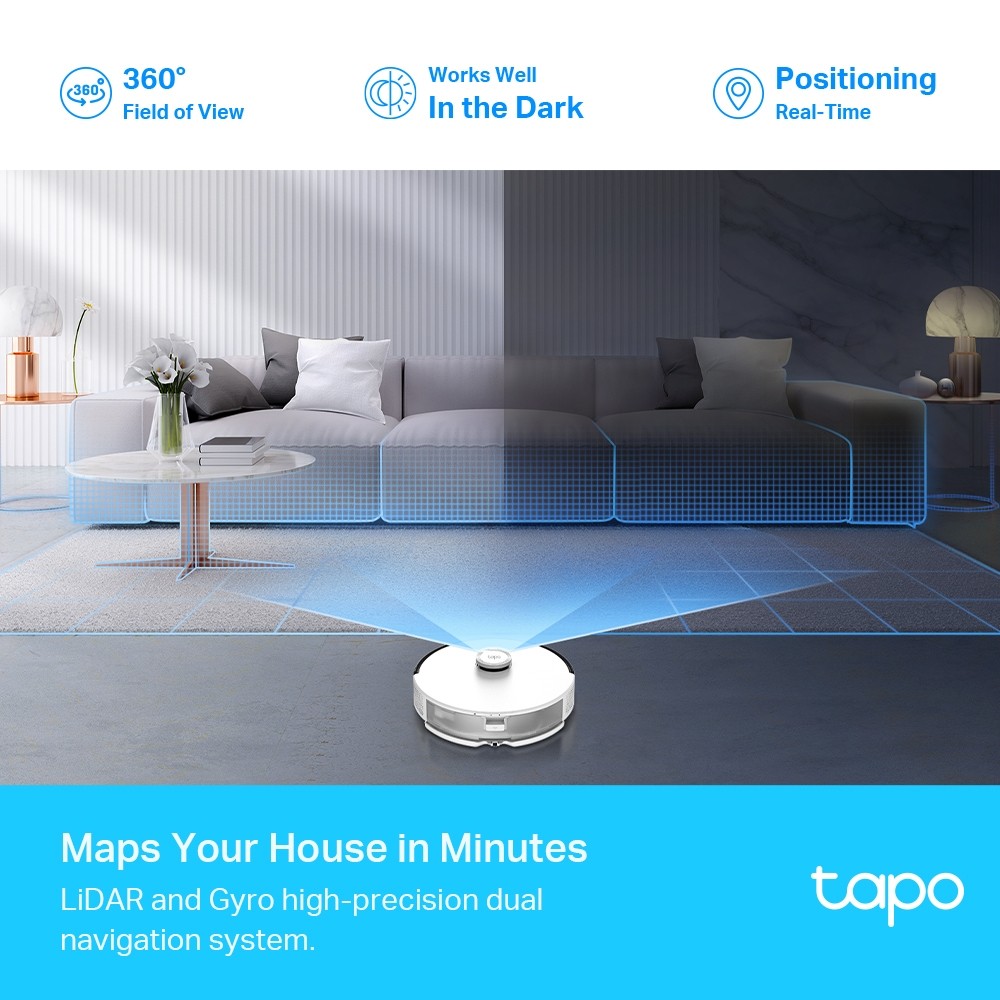 TP-LINK RV30 V1 Robot Vacuum Cleaner - Black & White