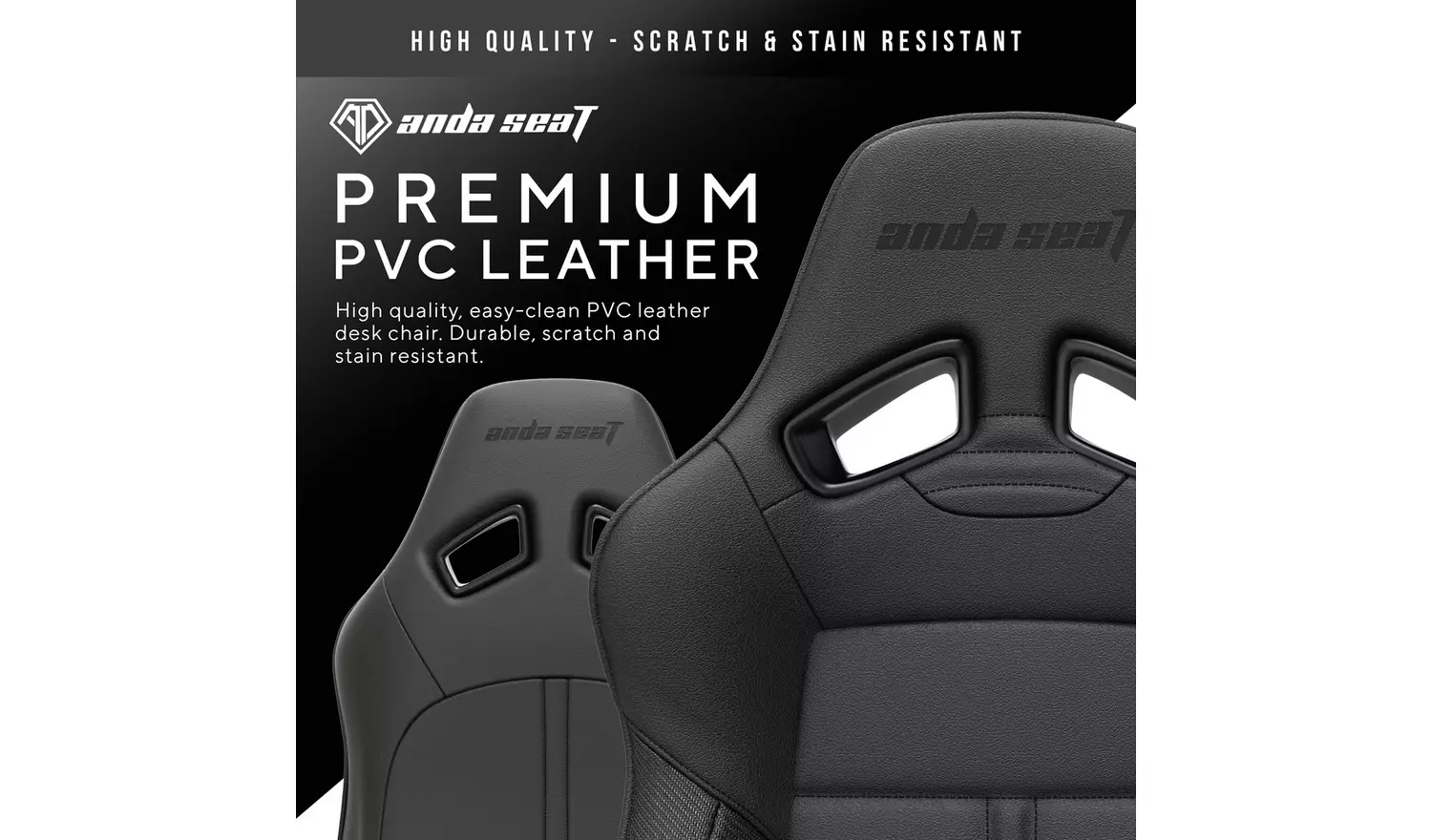 ANDASEAT Dark Demon Dragon Gaming Chair - Black