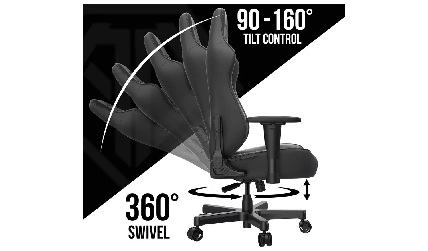 ANDASEAT Dark Demon Dragon Gaming Chair - Black