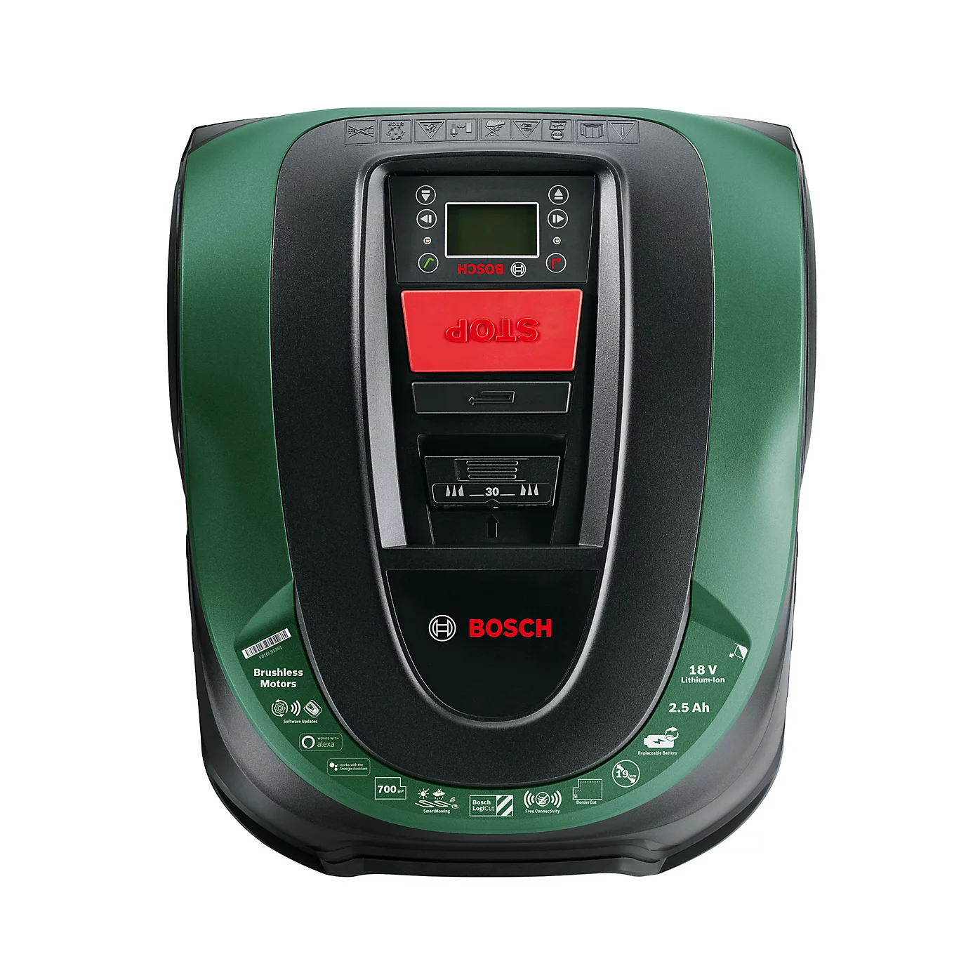 BOSCH Indego M+ 700 Cordless Robot Lawn Mower - Black & Green
