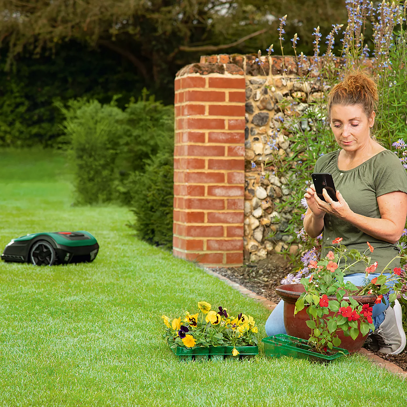 BOSCH Indego M+ 700 Cordless Robot Lawn Mower - Black & Green