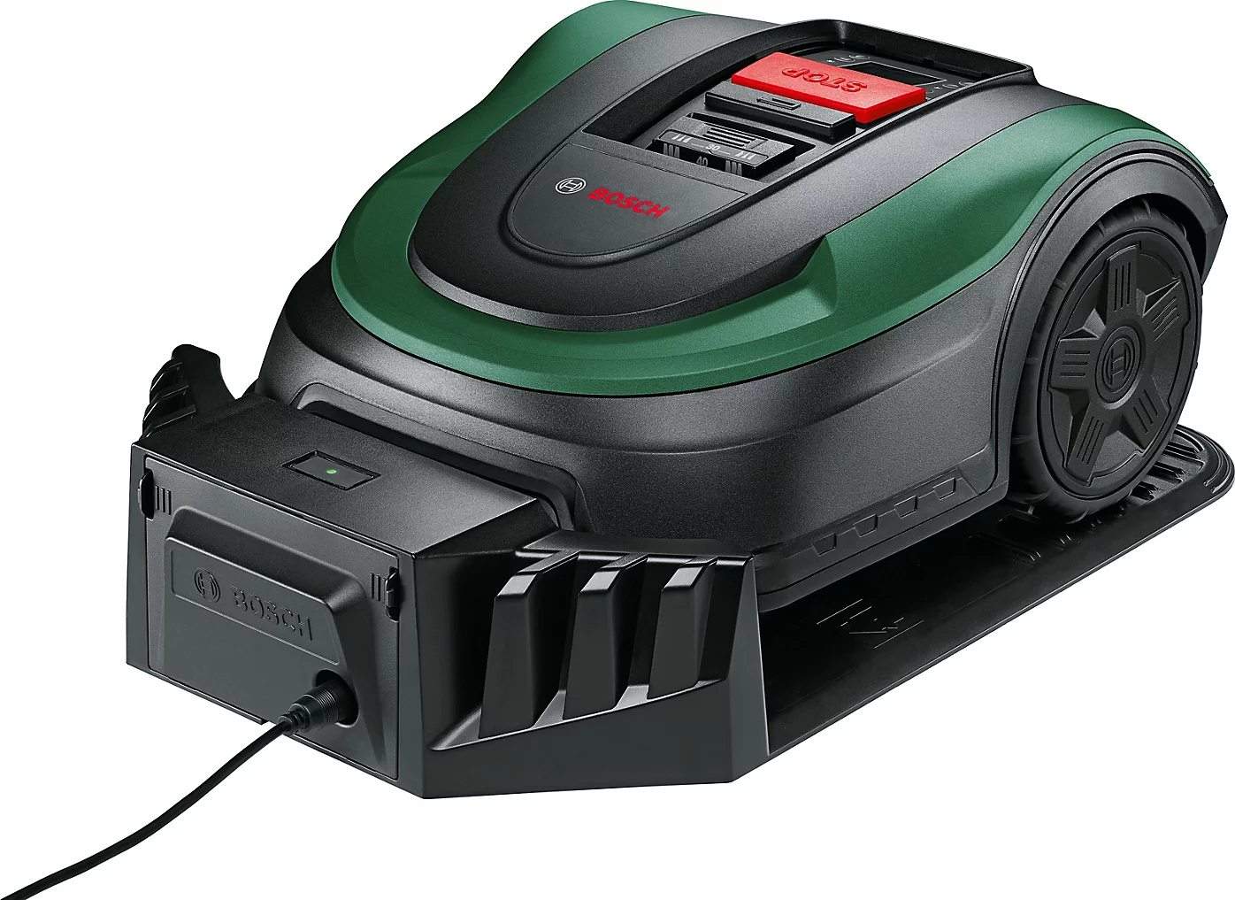 BOSCH Indego XS 300 Cordless Robot Lawn Mower - Black & Green