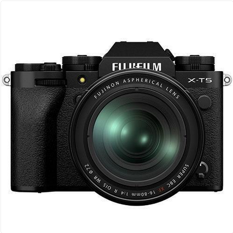 FUJIFILM X-T5 Mirrorless Camera with FUJINON XF 16-80 mm f 4 R OIS WR Lens - Black