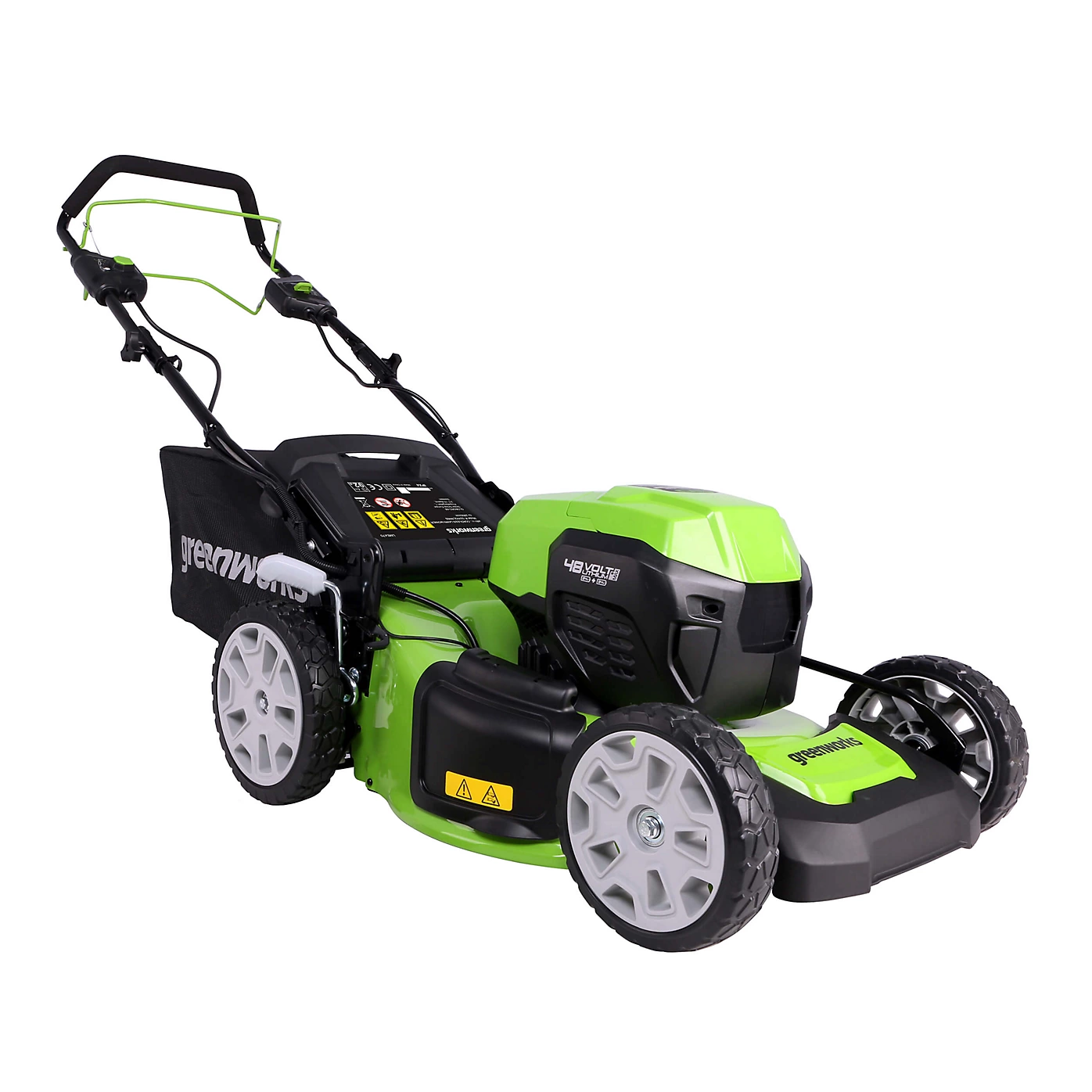 GREENWORKS GWGD24X2LM46SK4X Cordless Rotary Lawn Mower with 2 Batteries - Green & Black
