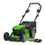 GREENWORKS GWGD24X2LM46SK4X Cordless Rotary Lawn Mower with 2 Batteries - Green & Black