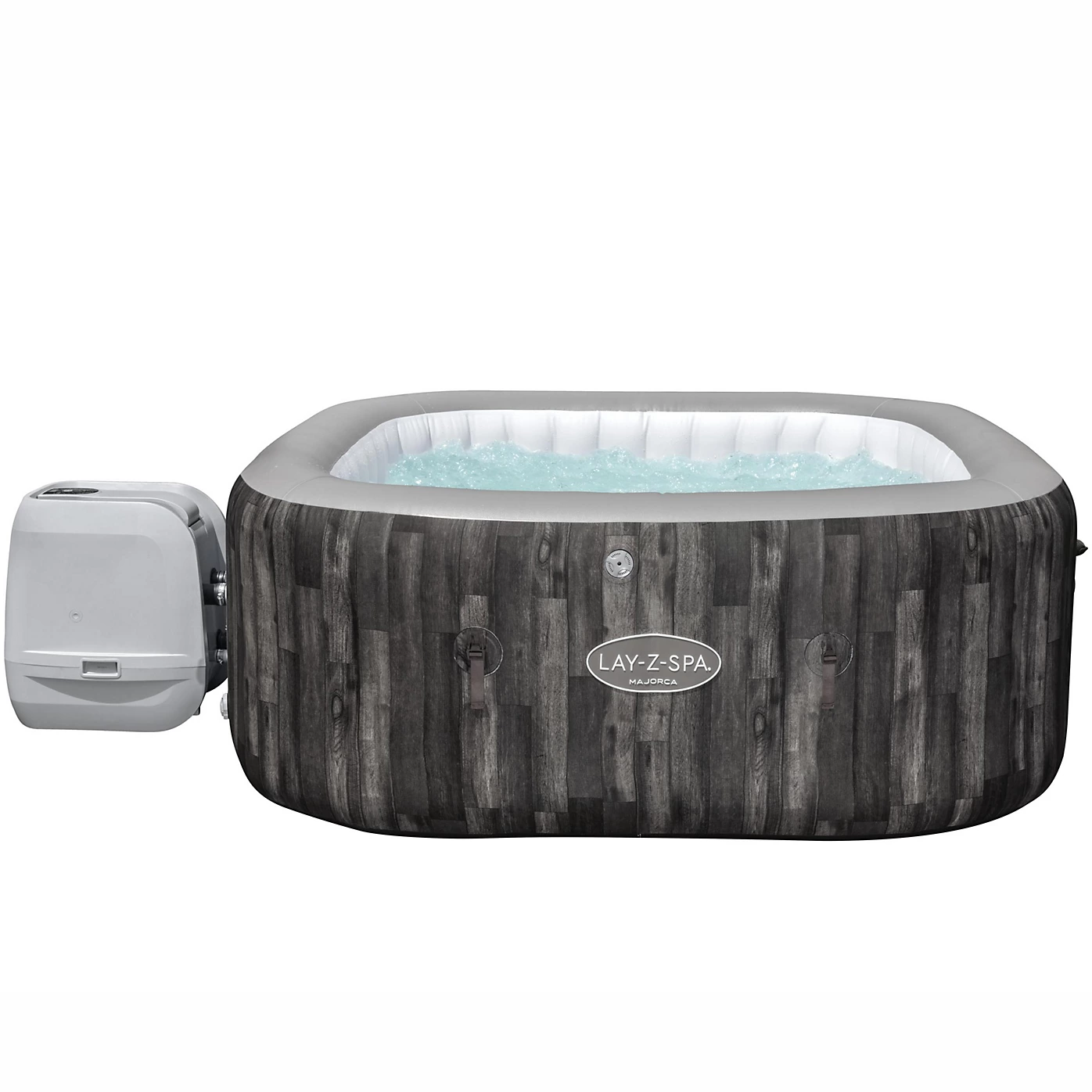 LAY-Z-SPA Majorca HydroJet Pro Inflatable Hot Tub - Grey & Black