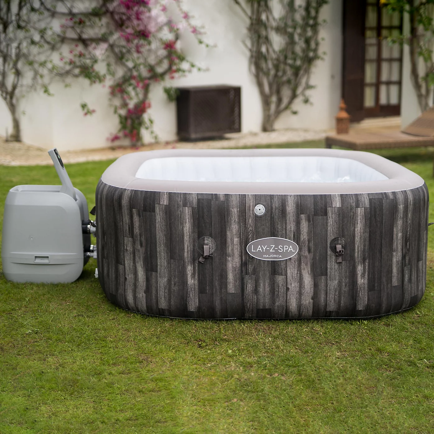 LAY-Z-SPA Majorca HydroJet Pro Inflatable Hot Tub - Grey & Black