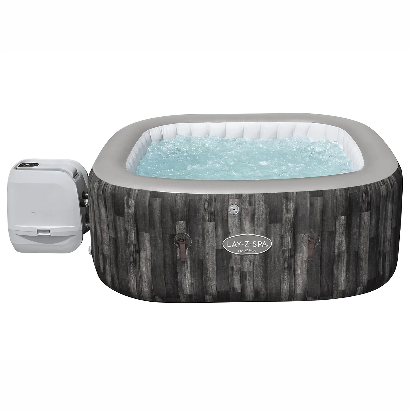 LAY-Z-SPA Majorca HydroJet Pro Inflatable Hot Tub - Grey & Black
